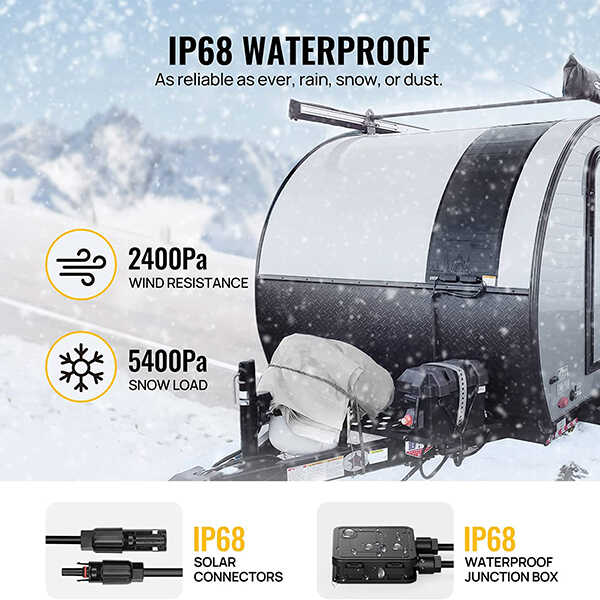 IP68 waterproof, rain or snow