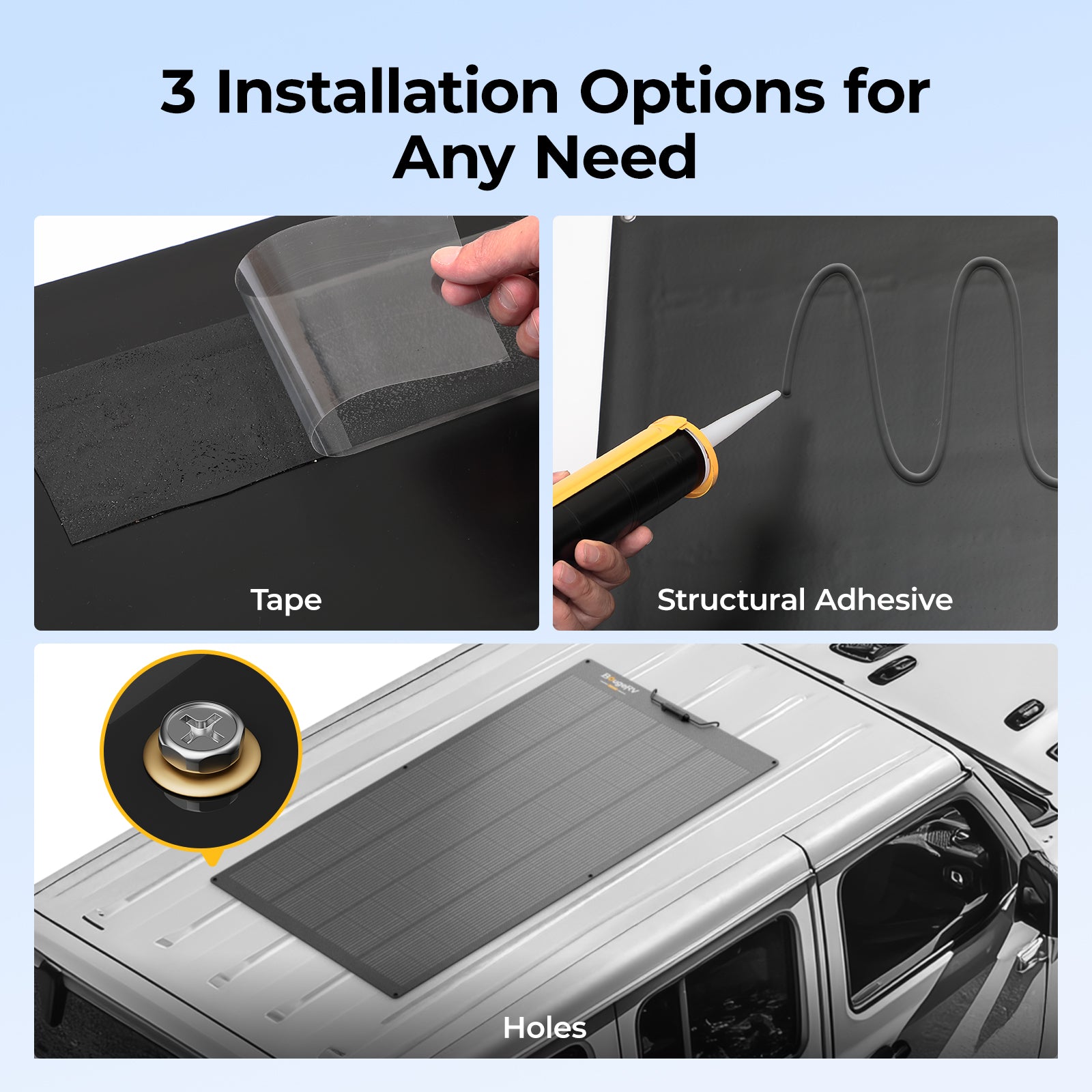 Three ways to mount it