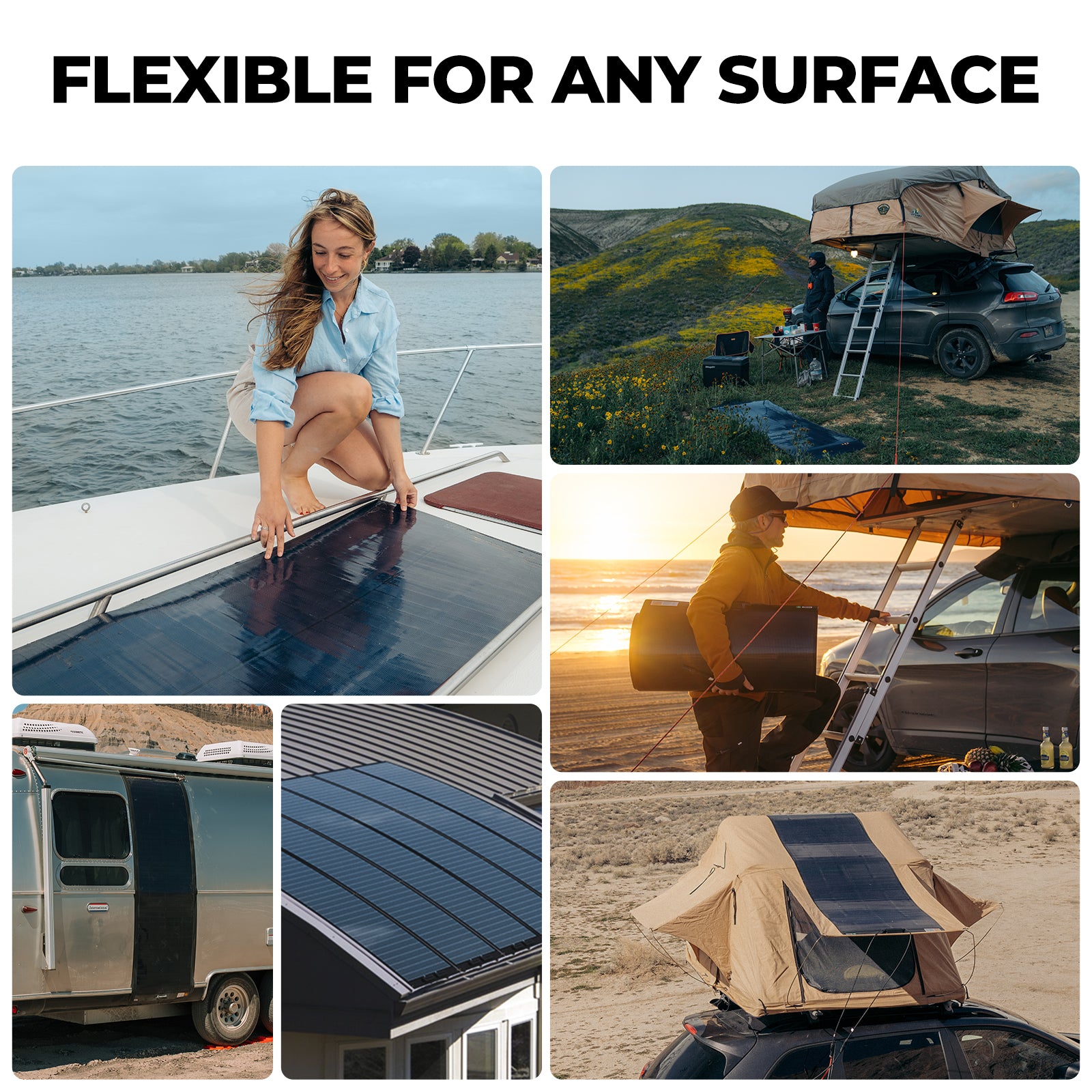 Fits any roof, deck, or vehicle